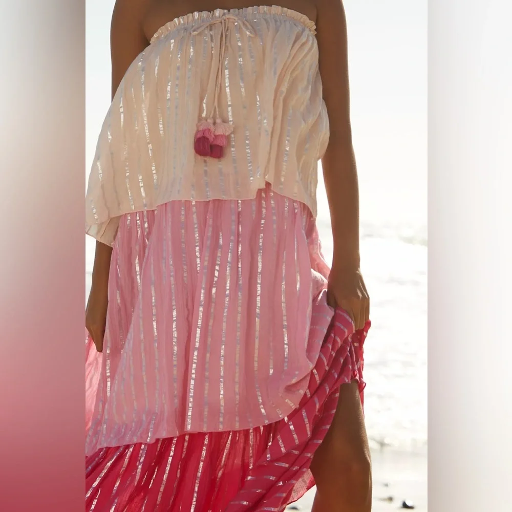 PQ Pink and White Briar Maxi Dress - Picture 3 of 3